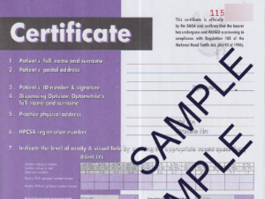 Picture of Driver's License Screening Certificate
