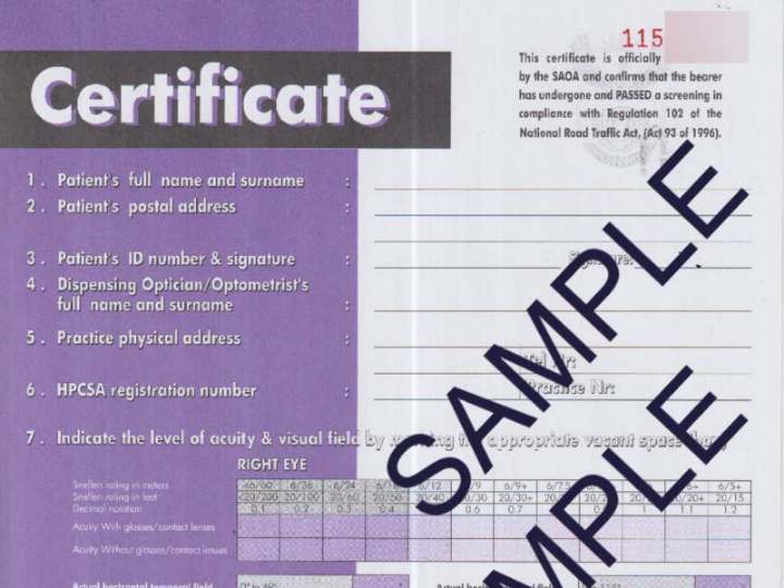Show details for Driver's License Screening Certificate Picture of Driver's License Screening Certificate