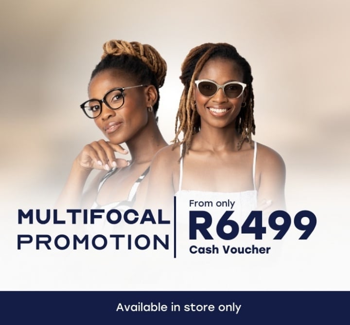 Show details for 2 Pairs of Multifocals from Just R6499 with Polarised lenses In-store Voucher Picture of 2 Pairs of Multifocals from Just R6499 with Polarised lenses In-store Voucher